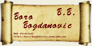 Boro Bogdanović vizit kartica